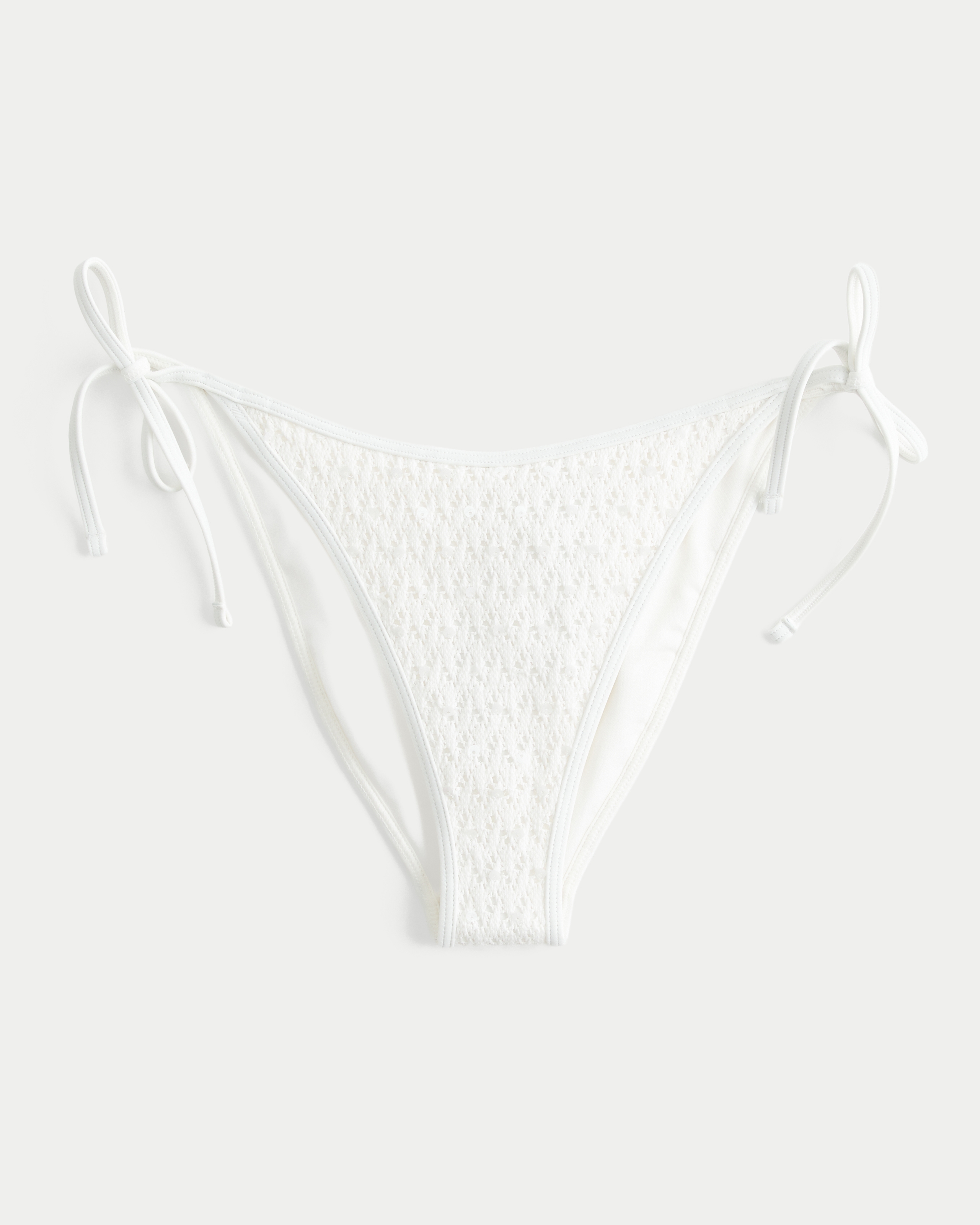 Stitched Trim Side Tie Cheeky Bikini Bottom