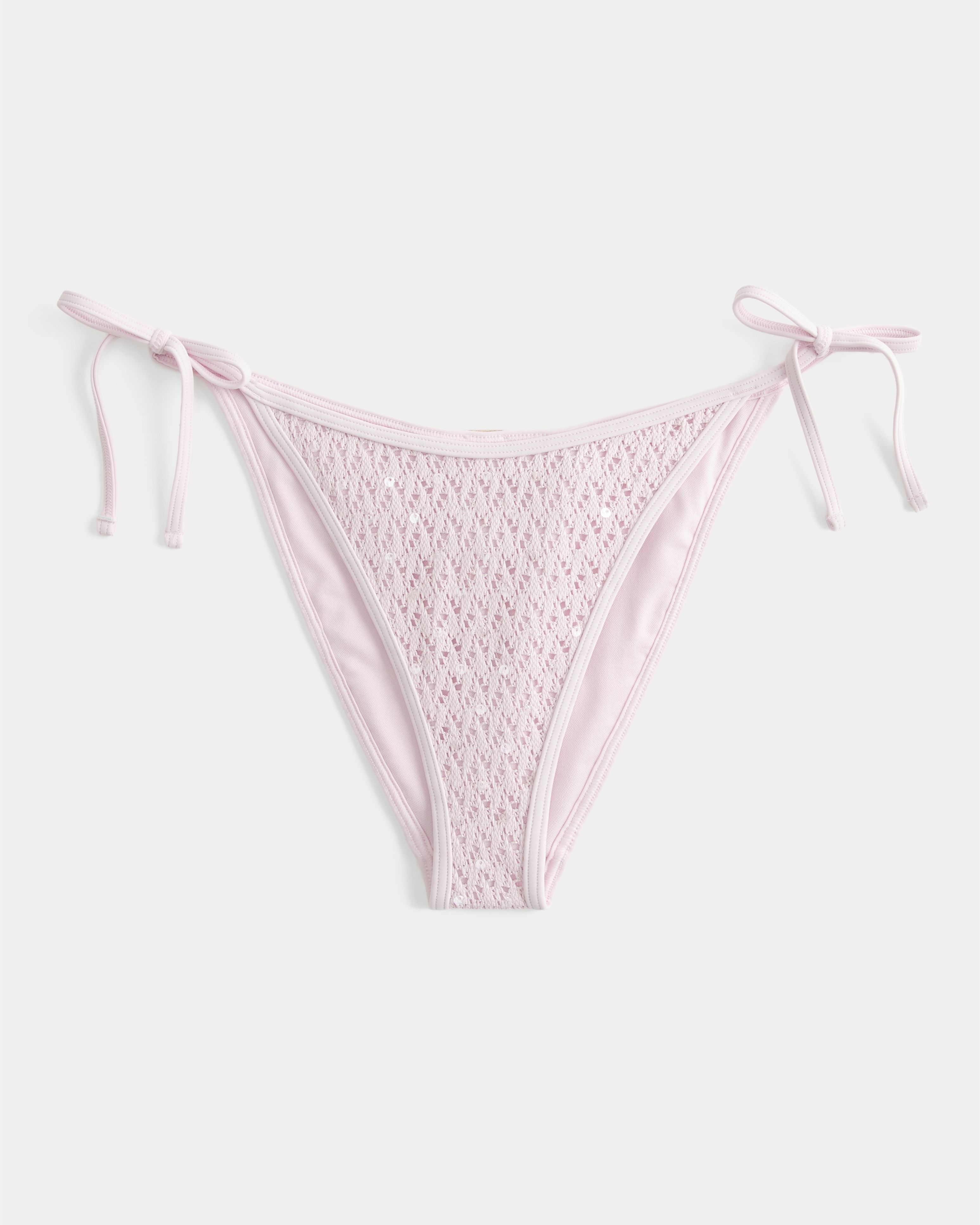 Crochet-Style Sequin Cheeky Bikini Bottom