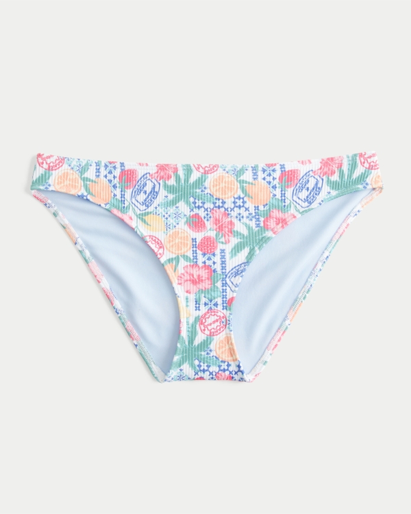 Bas de bikini côtelé, Motif Blanc view 1