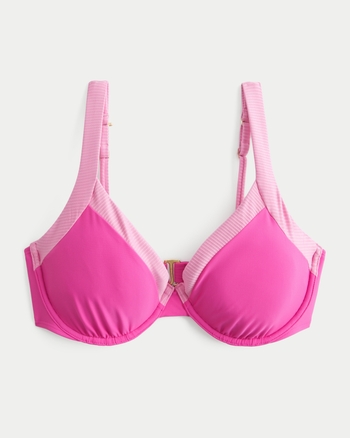 Curvy Wide Strap High Apex Underwire Bikini Top