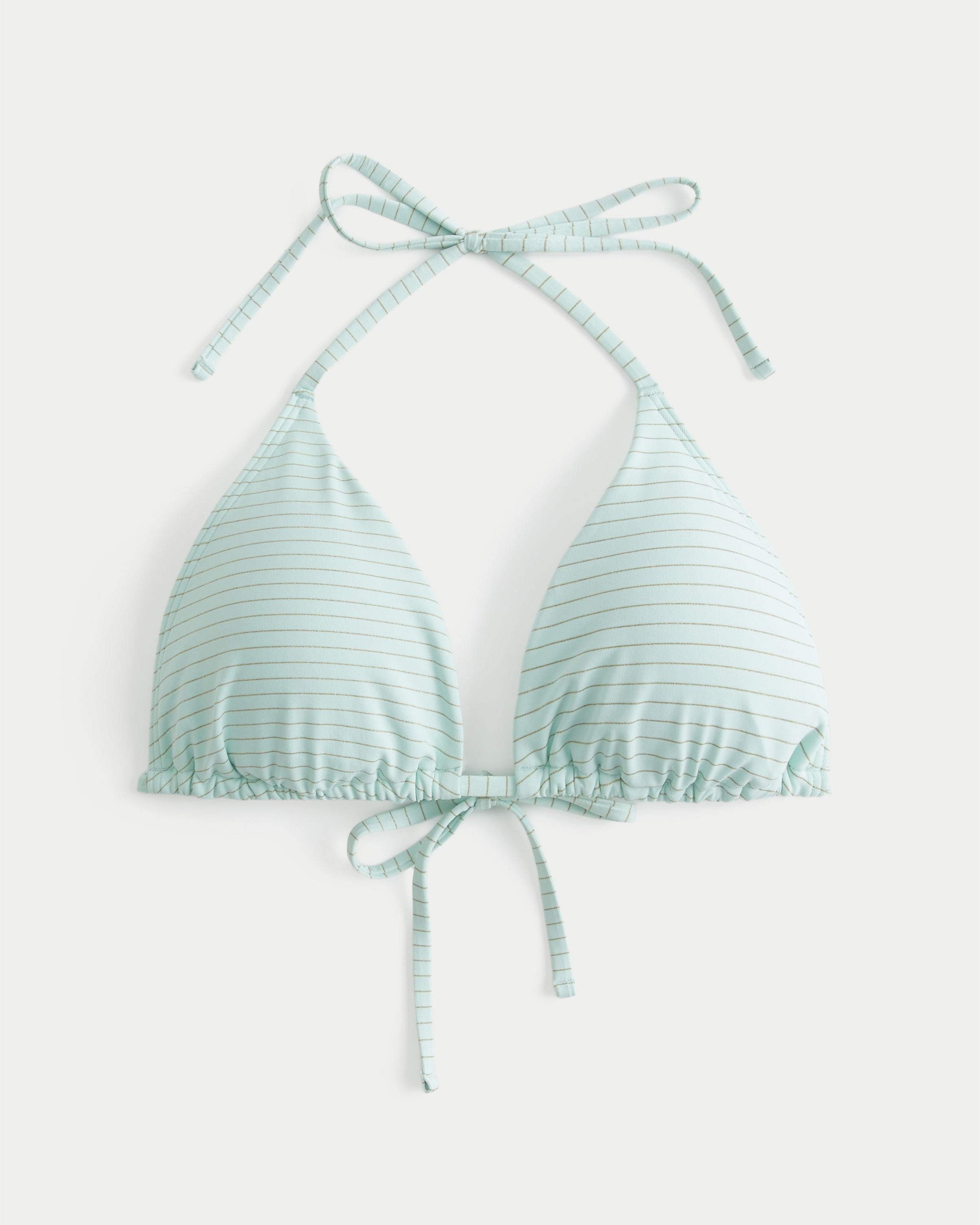 Shimmer Stripe Triangle Bikini Top