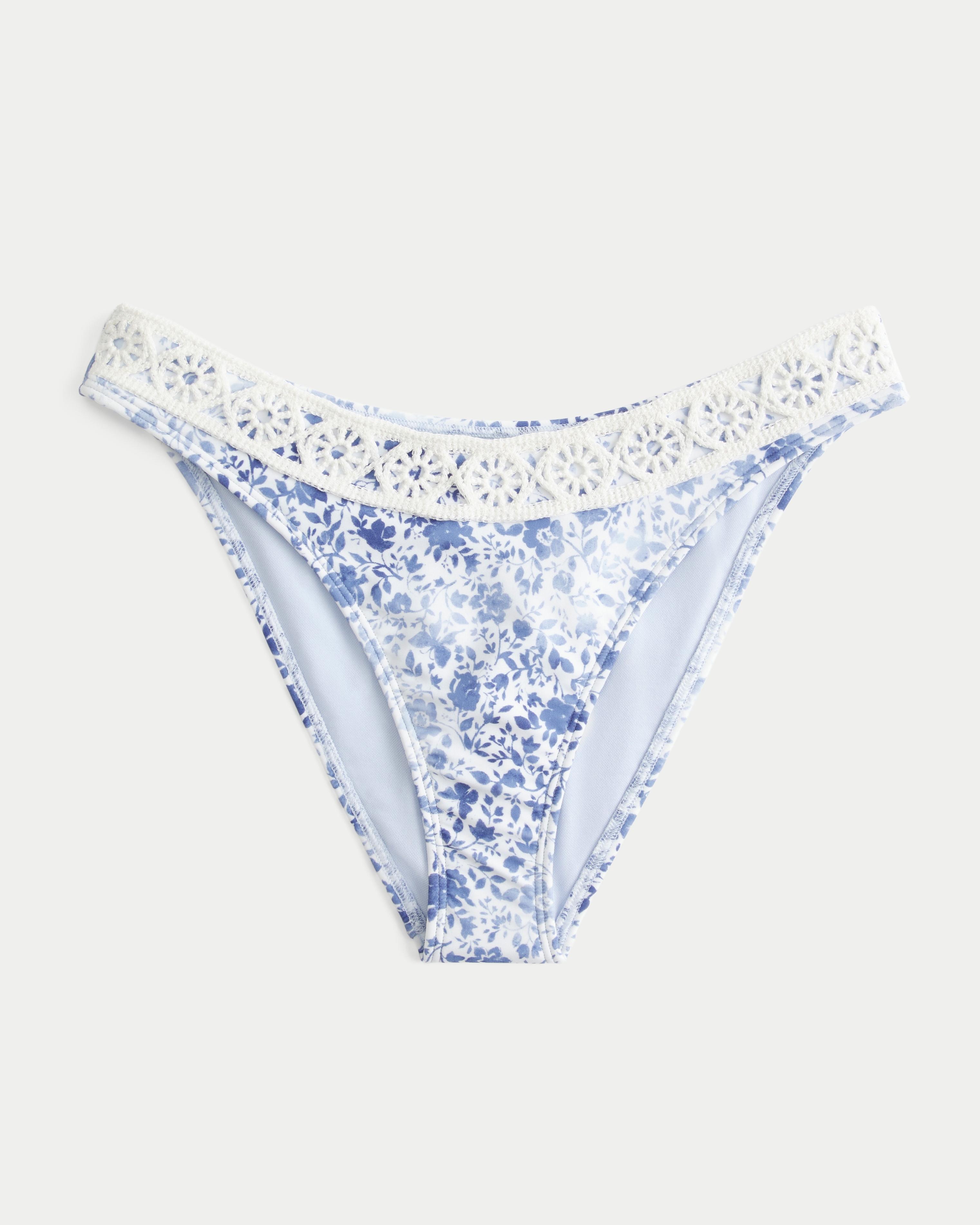 Crochet Style Trim Cheeky Bikini Bottom