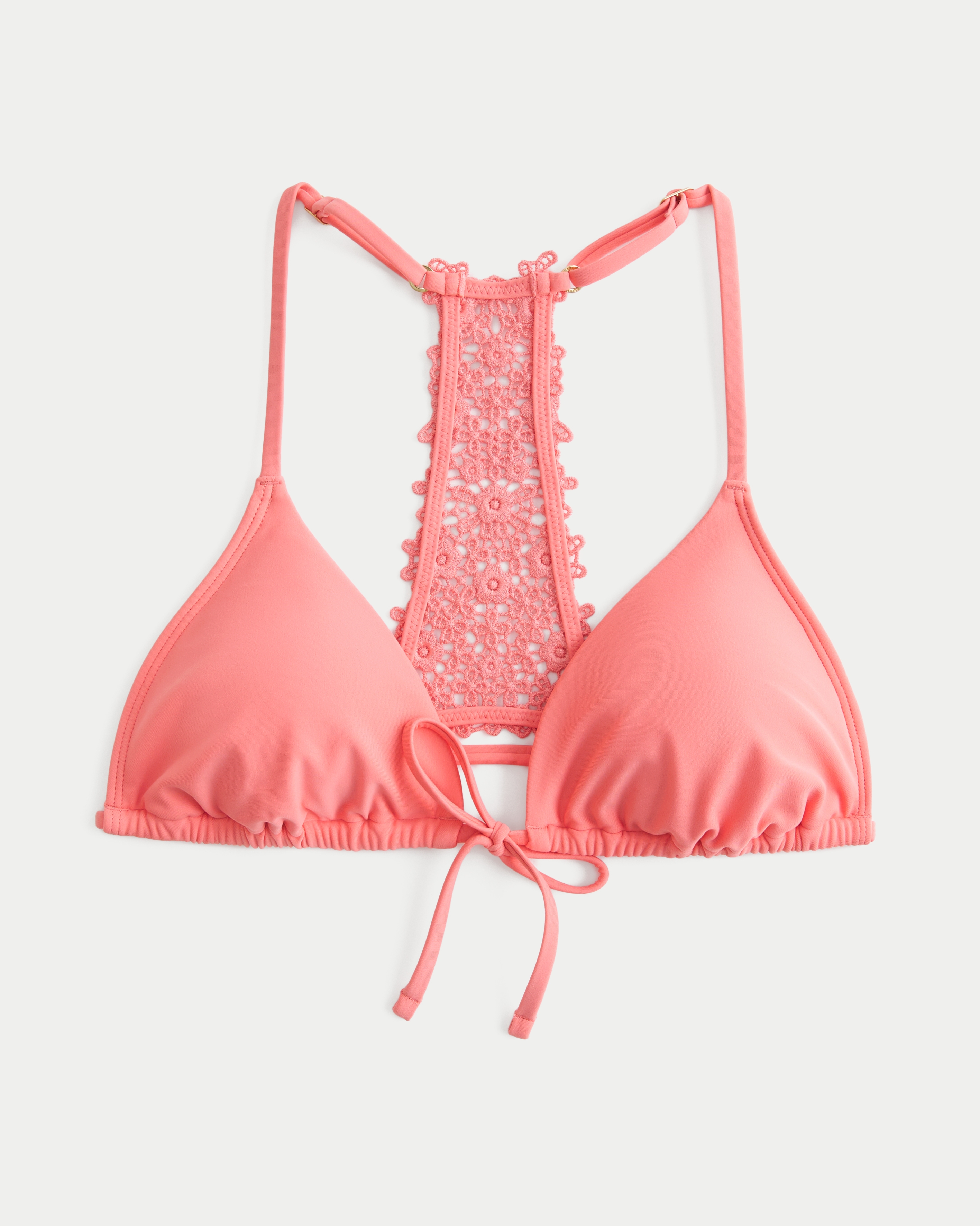 Crochet-Style Back Triangle Bikini Top