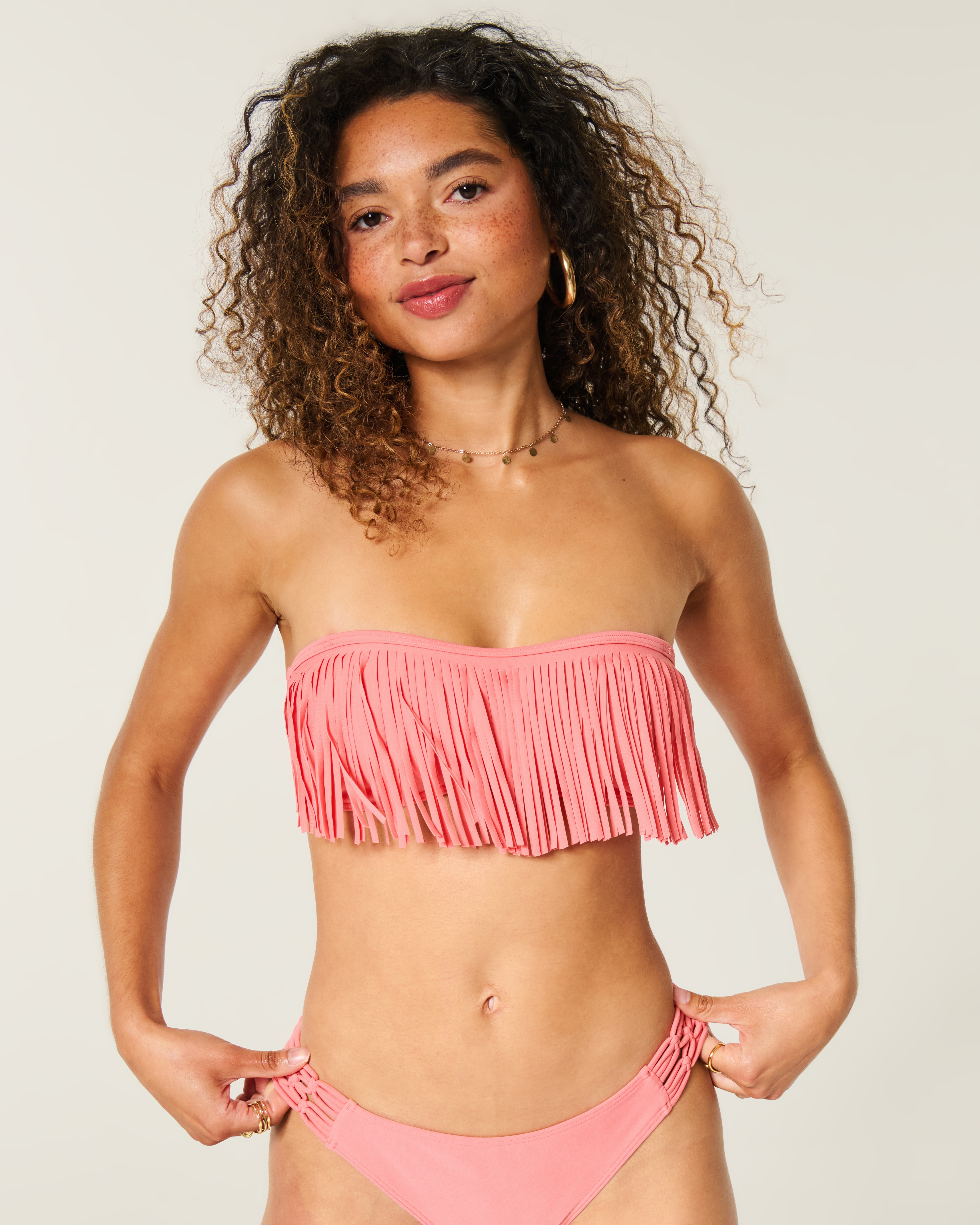 Fringe Bandeau Bikini Top