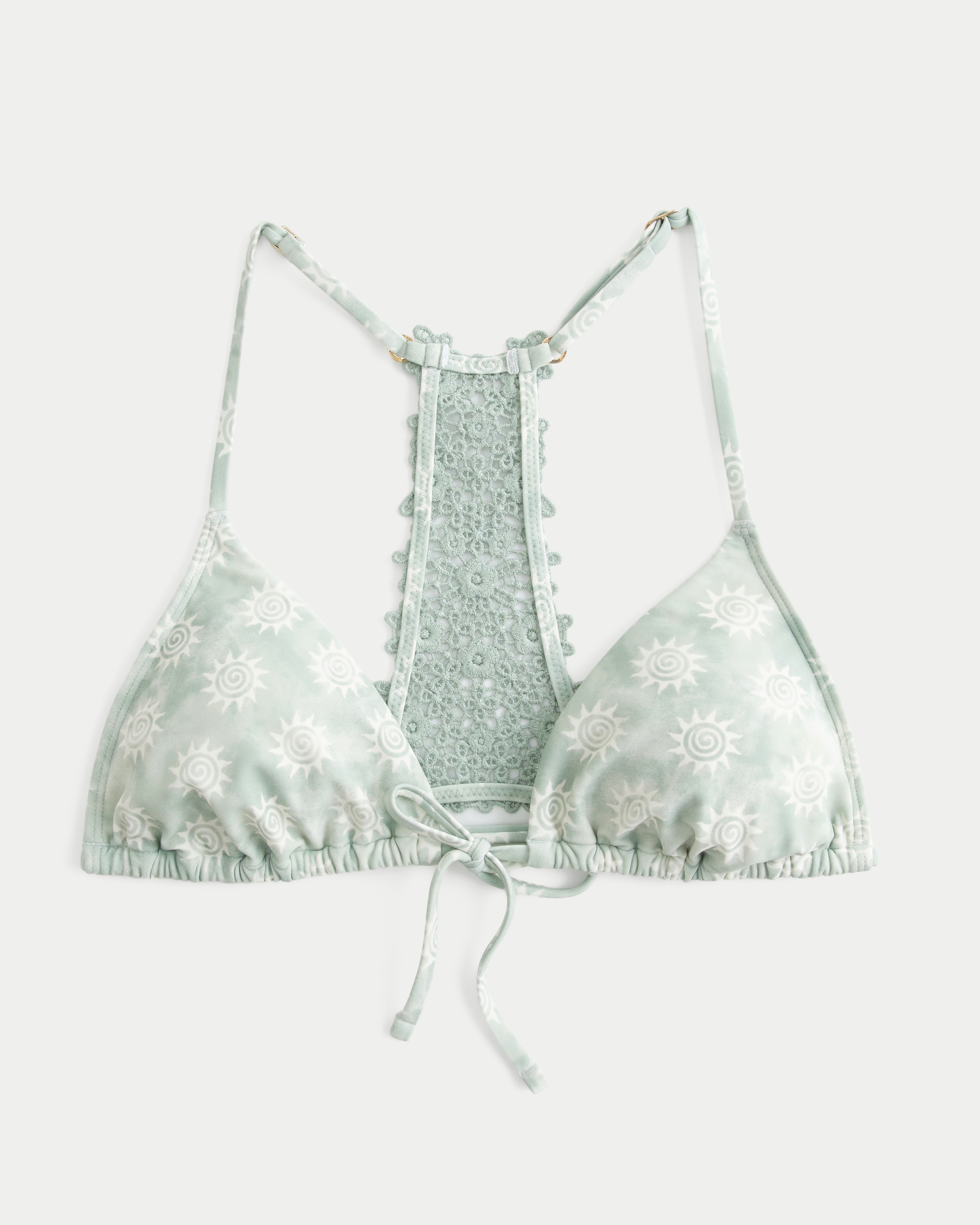 Crochet Style Back Triangle Bikini Top