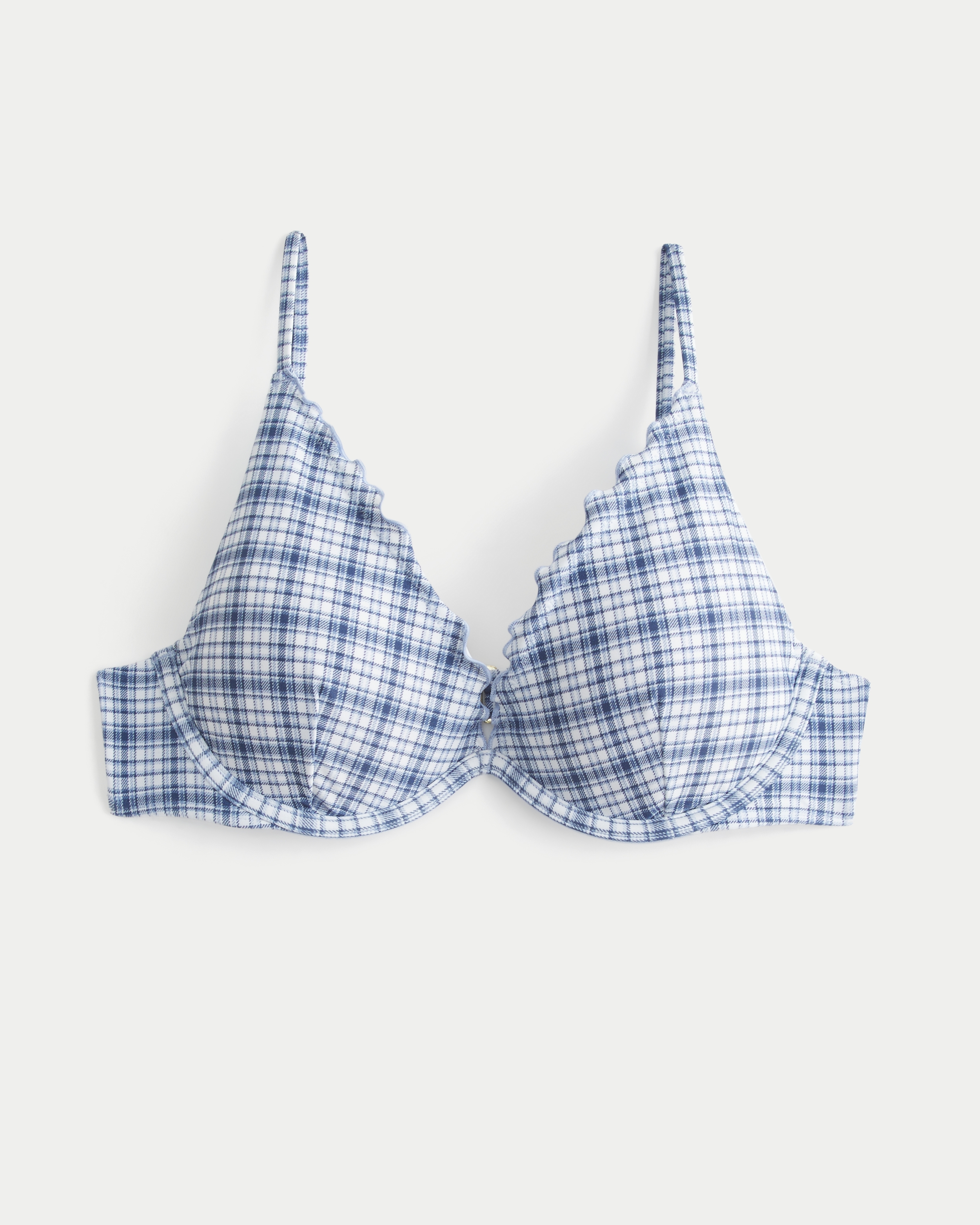Lettuce Edge Skinny Strap Underwire Bikini Top