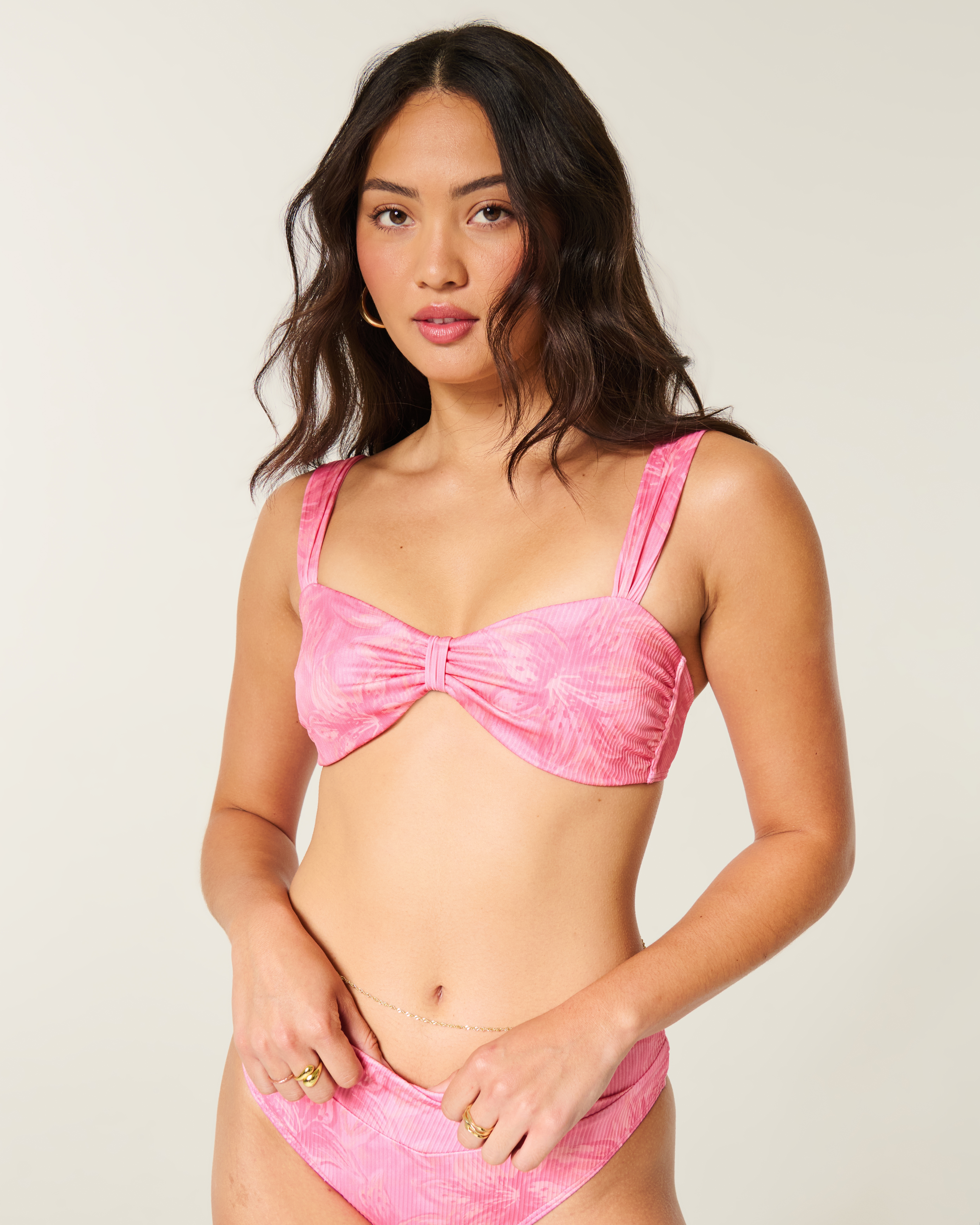 Rib Sweetheart Scoop Bikini Top