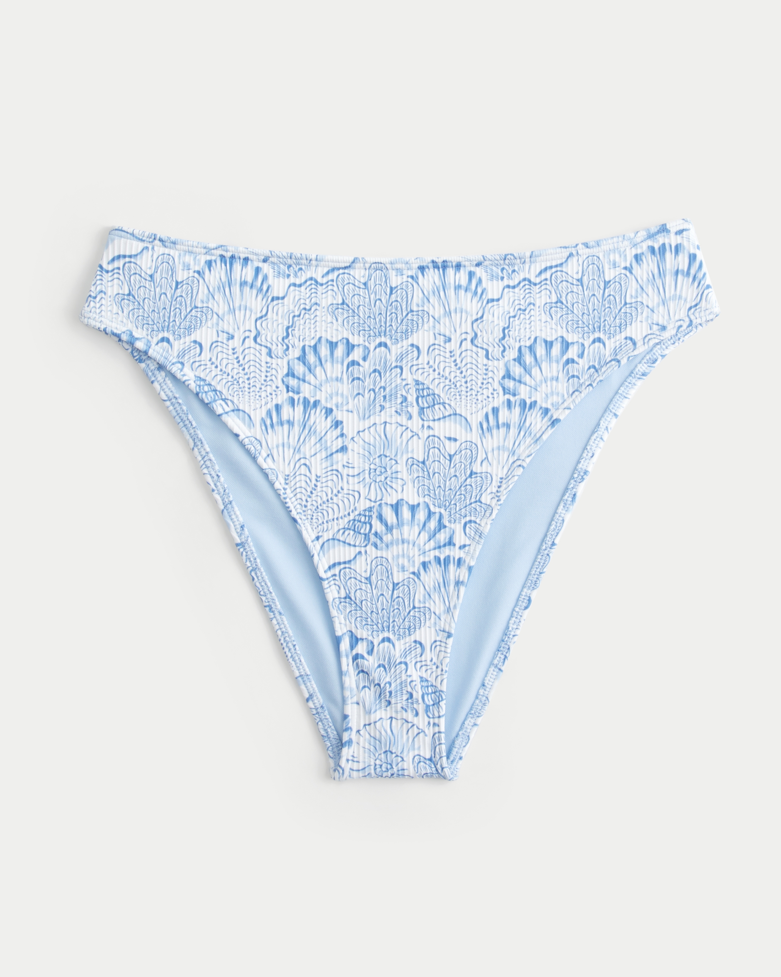 Curvy High-Leg High-Waist Rib Cheeky Bikini Bottom