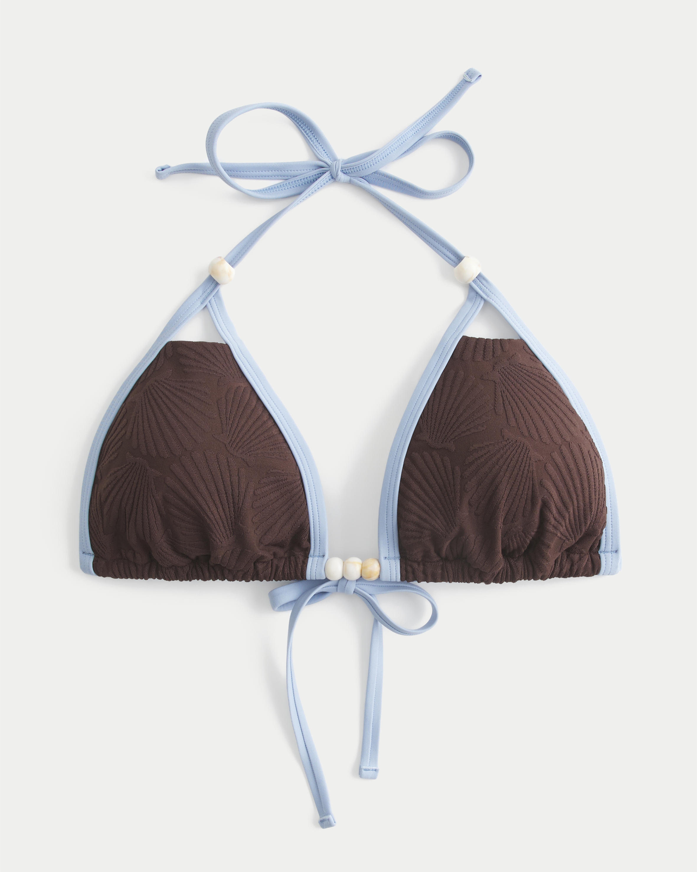 Jacquard Triangle Bikini Top