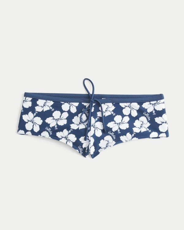 Pop Binding Swim Shortie, Navy Print view 1