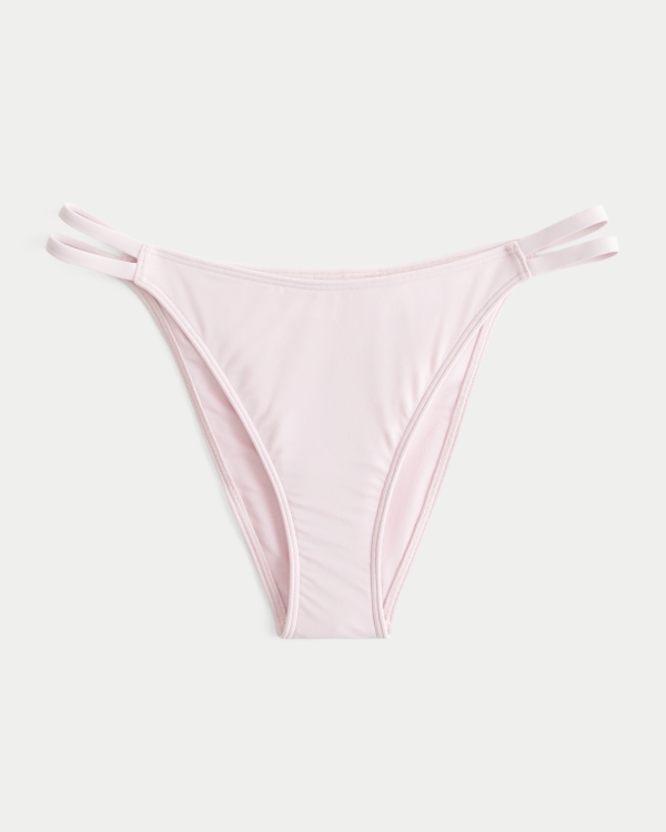 Double Strap Cheeky Bikini Bottom, Light Lilac view 1