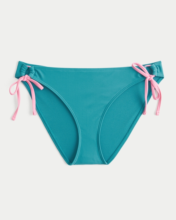Side Tie Bikini Bottom, Teal view 1