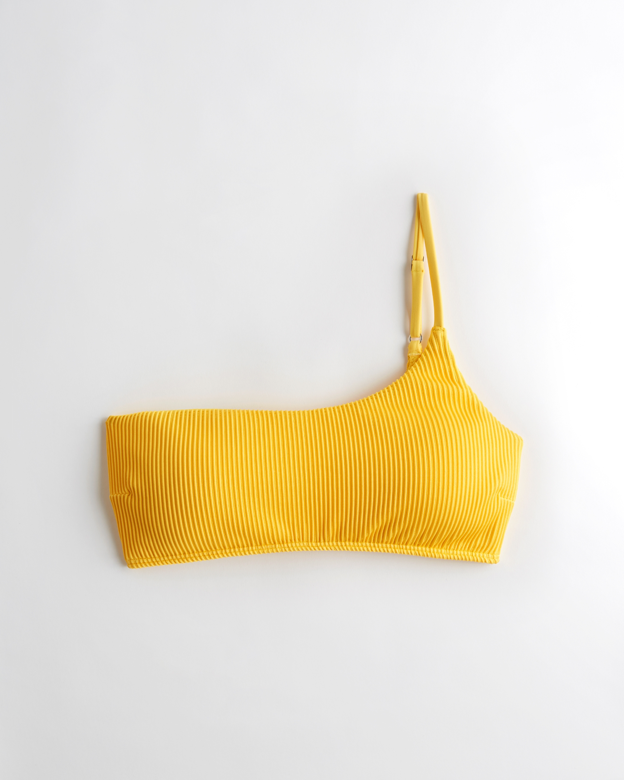 ribbed one shoulder bikini top