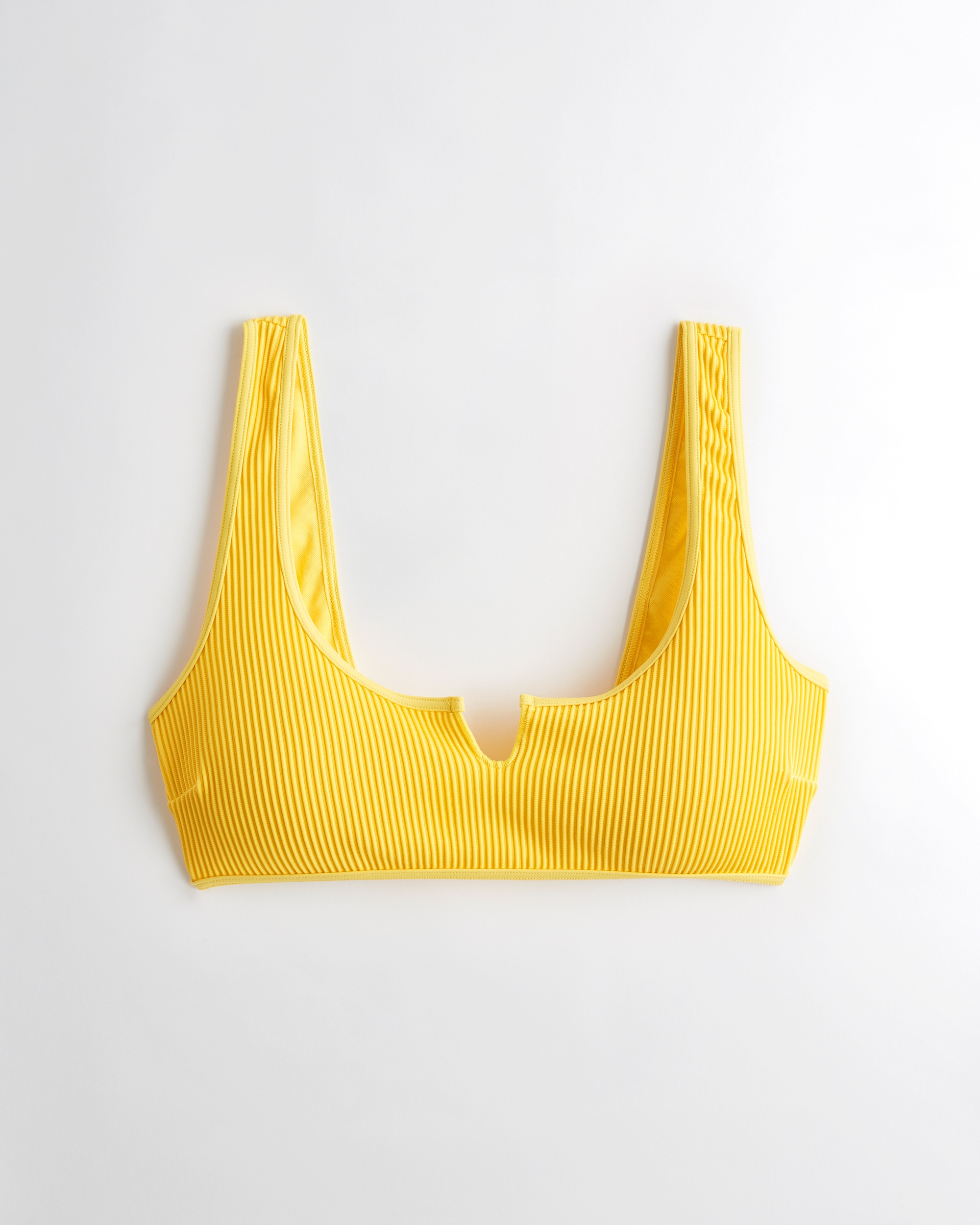 yellow scoop bikini top