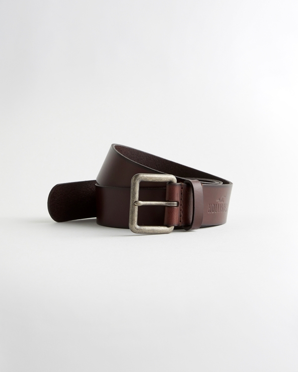 Leather Belt, Dark Brown view 1