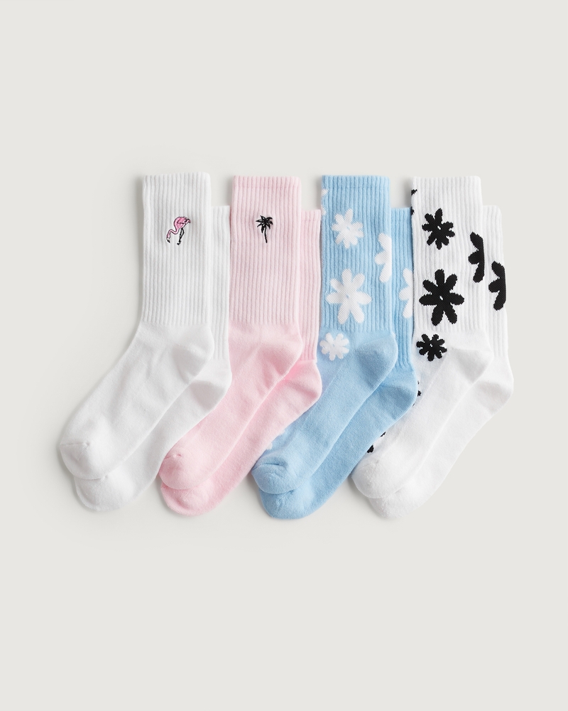 Men's Beachy Graphic Crew Sock 4Pack Men's Accessories & Shoes