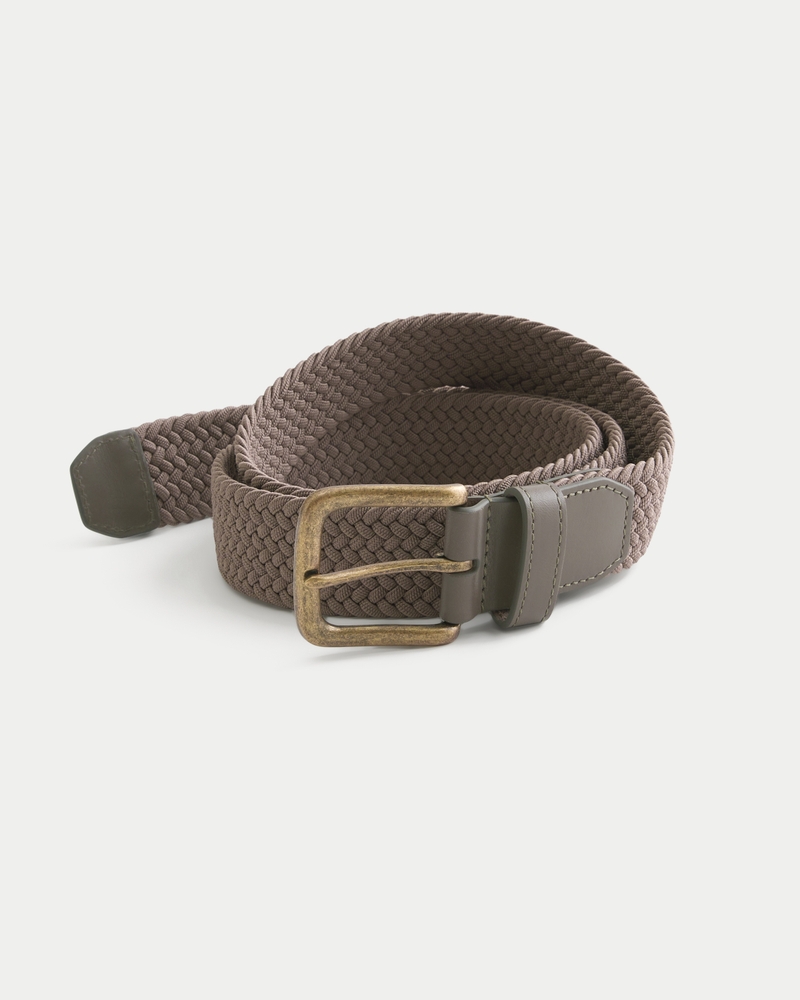 Men s Stretchy Belt in Olive Size S M from Hollister