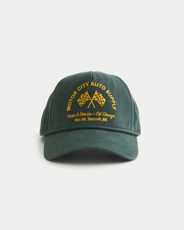 Motor City Graphic Trucker Hat, Dark Green