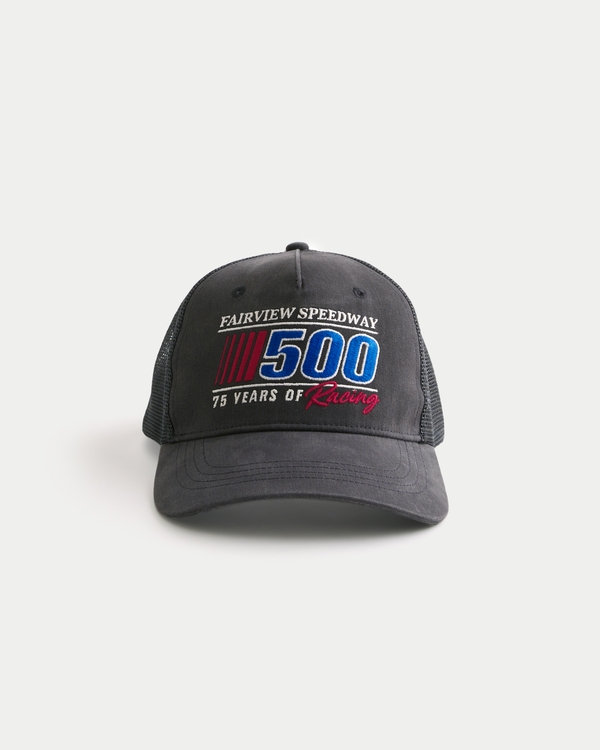 Fairview Speedway Graphic Trucker Hat, Black