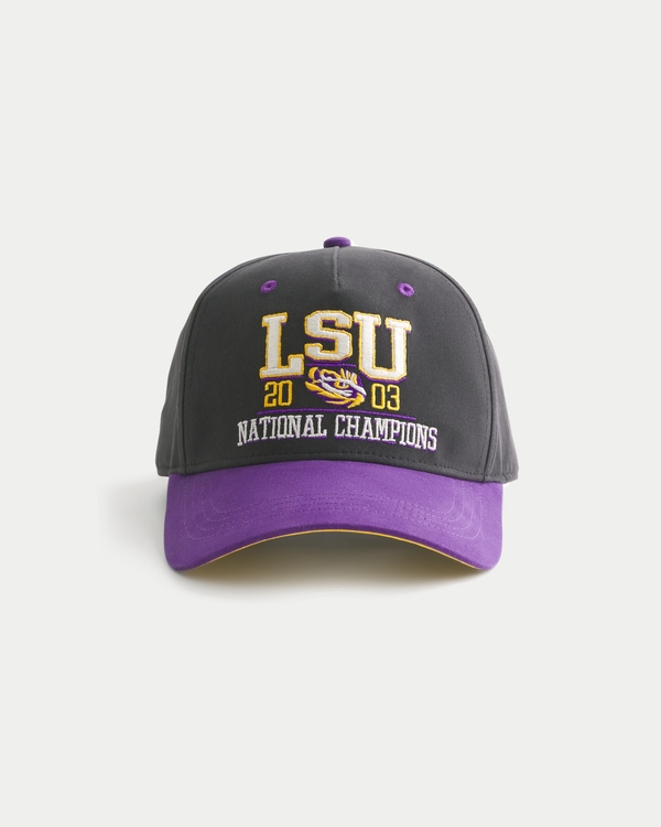 LSU Graphic Baseball Hat, Black view 1