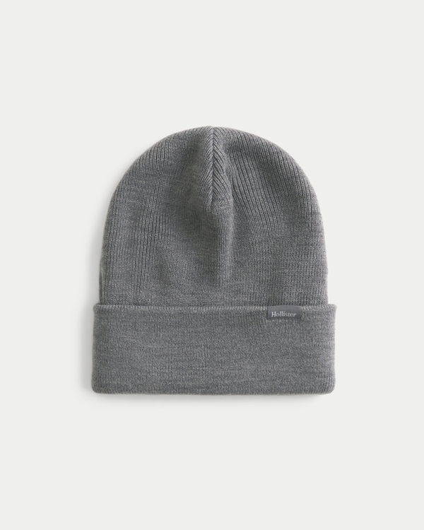 Knit Beanie, Heather Gray