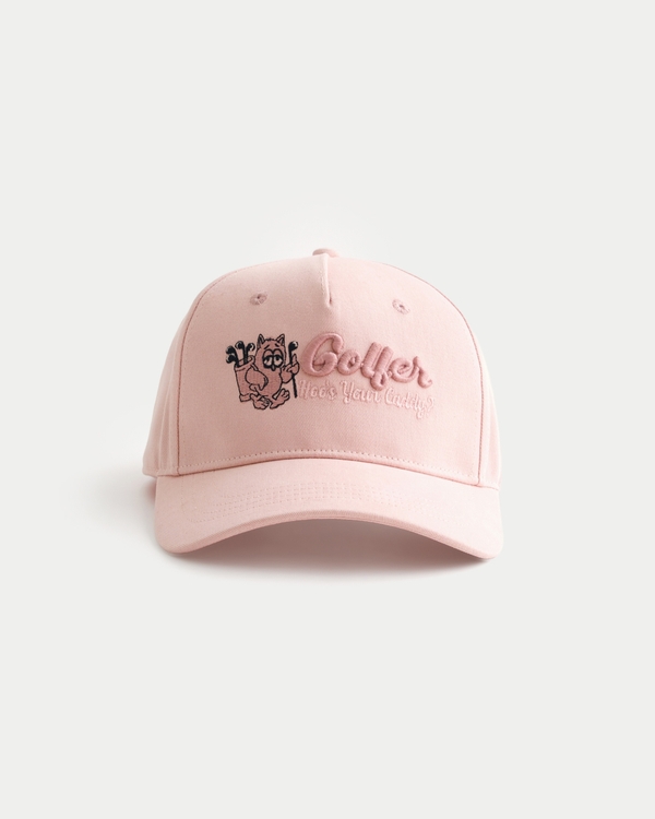 Hoo's Your Daddy Graphic Golf Hat, Pink