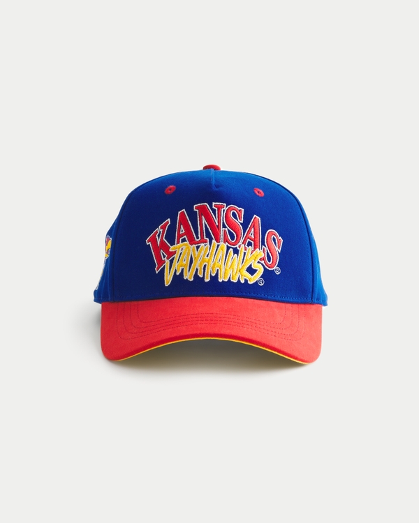 Kansas Jayhawks Graphic Baseball Hat, Blue view 1