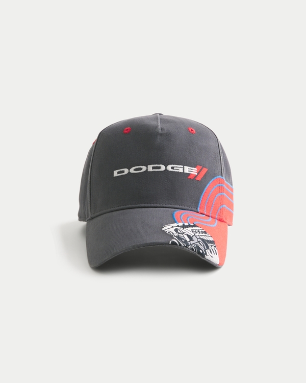 Dodge Graphic Baseball Hat, Charcoal Gray view 1