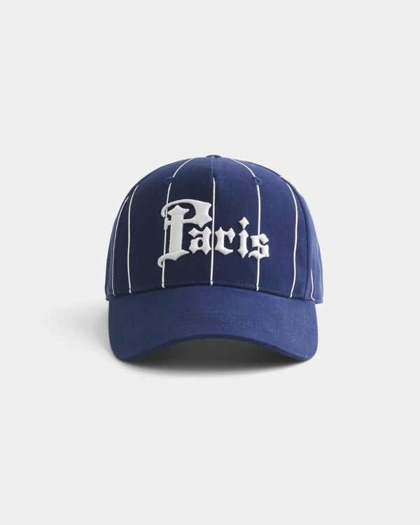 Paris Graphic Baseball Hat, Navy Stripe view 1