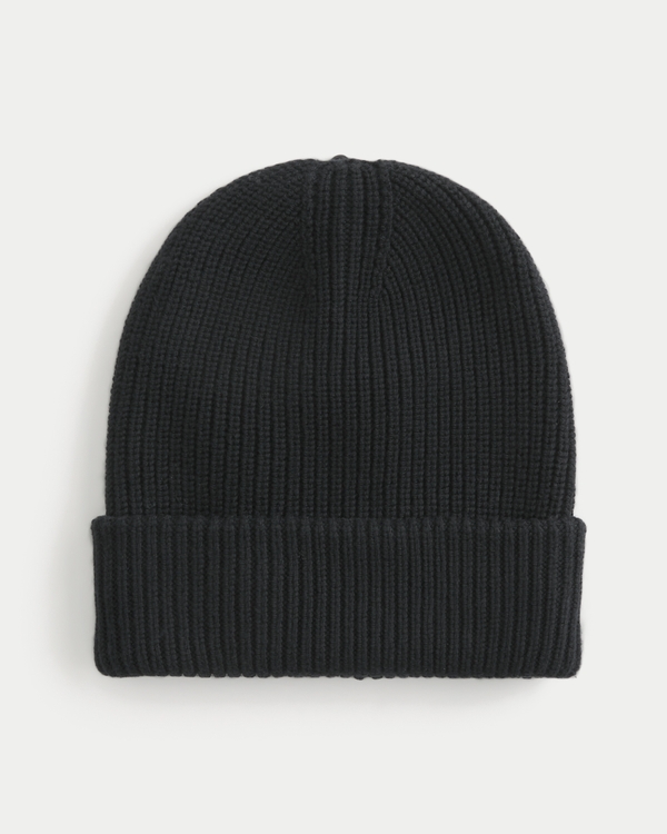 Knit Beanie, Black view 1