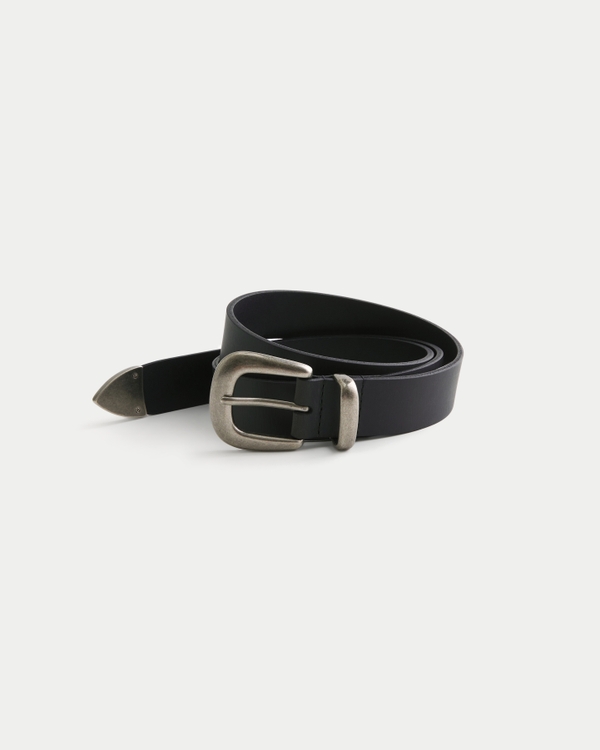 Leather Belt, Black view 1