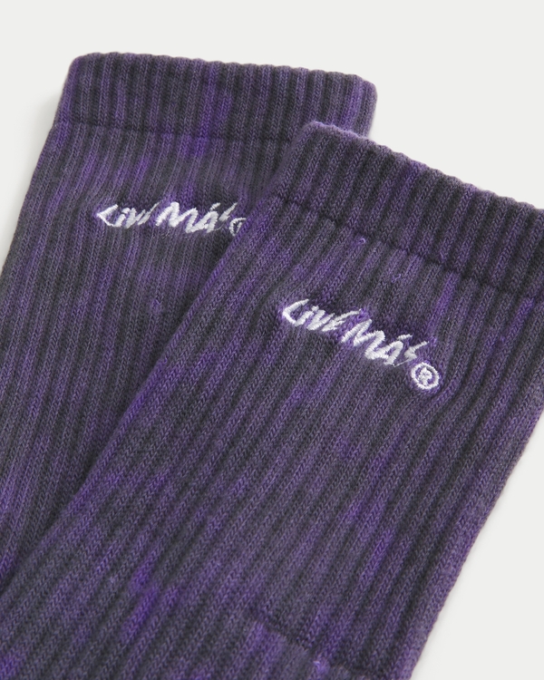 Hollister x Taco Bell Graphic Crew Socks, Purple Print view 2