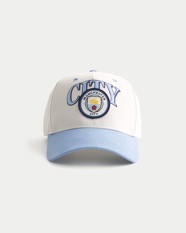 Manchester City F.C. Graphic Baseball Hat, Cream view 1
