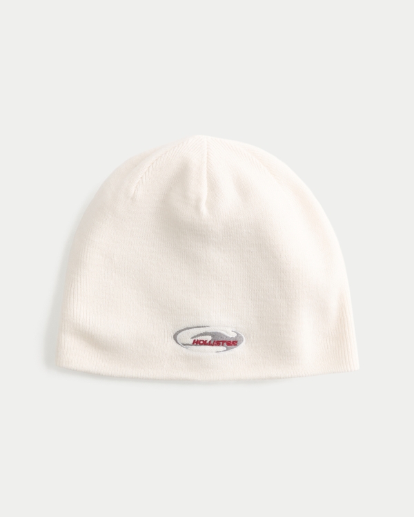 Logo Graphic Beanie, Cream view 1