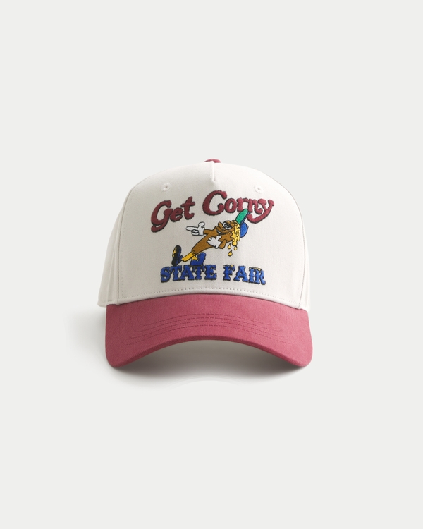 Get Corny Graphic Trucker Hat, Cream view 1