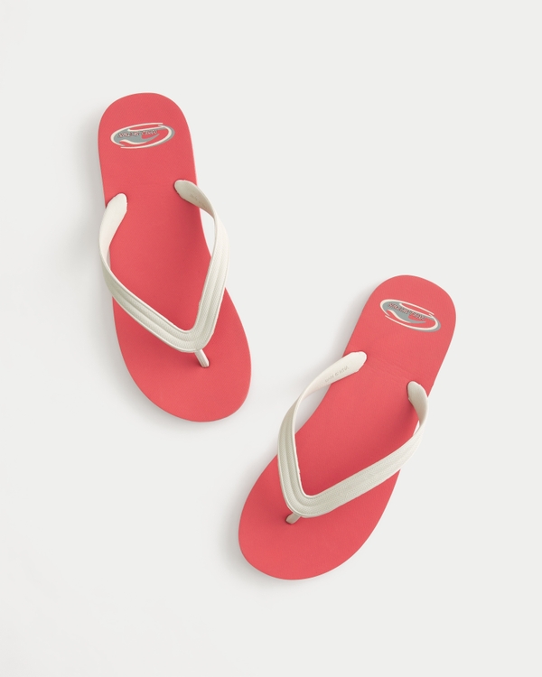 Rubber Flip Flops, Red view 2