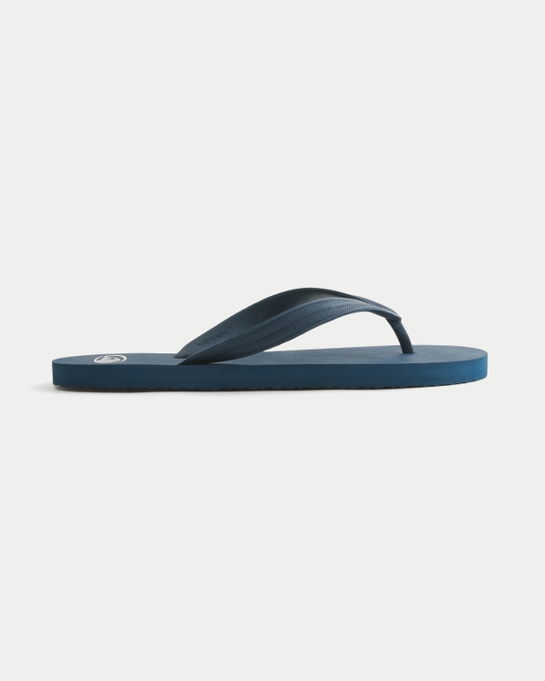Rubber Flip Flops, Navy view 1