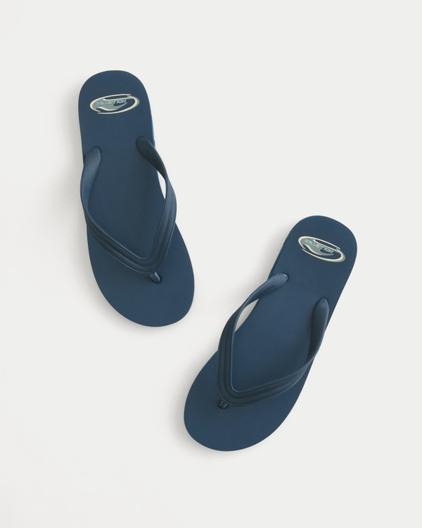 Rubber Flip Flops, Navy view 2