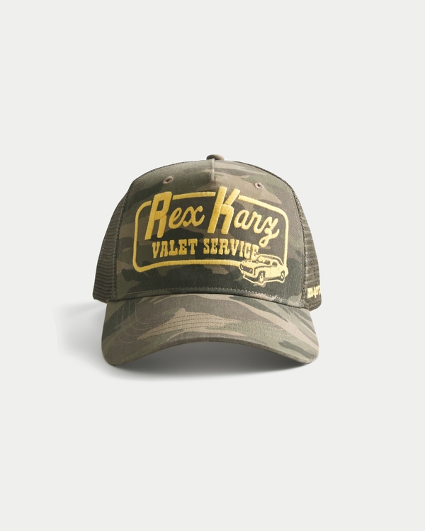 Rex Karz Graphic Camo Trucker Hat, Camo view 1
