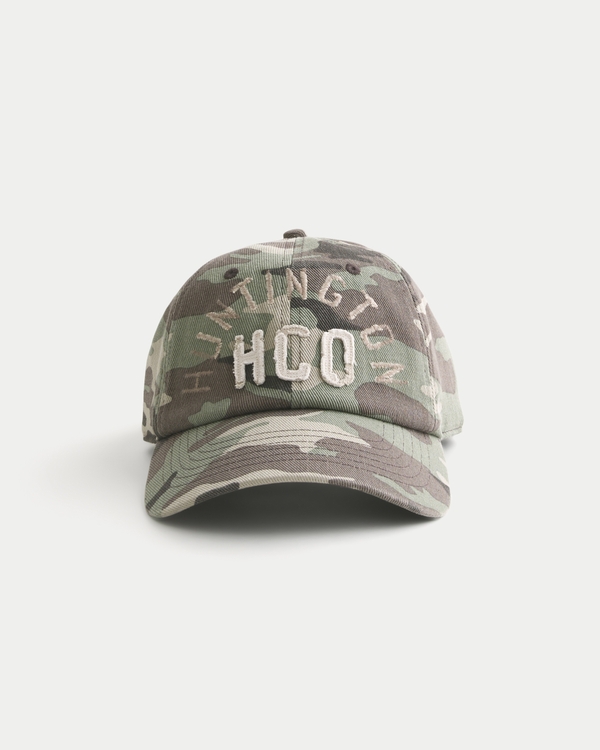 Logo Graphic Camo Baseball Hat, Camo view 1