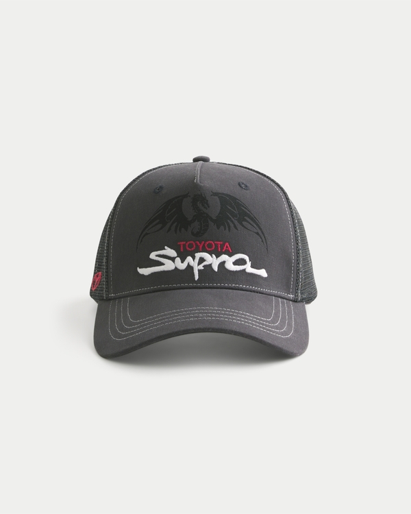 Toyota Supra Graphic Trucker Hat, Black view 1