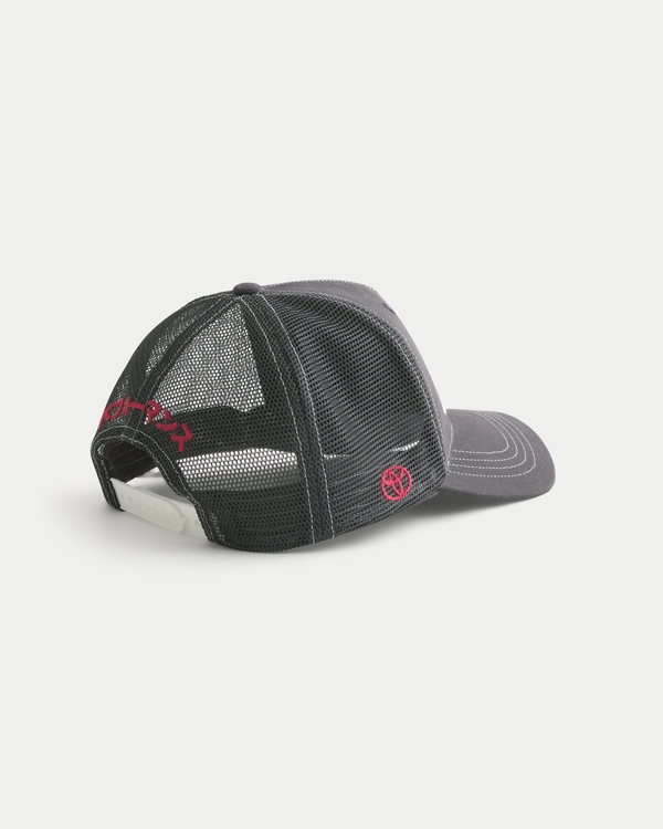 Toyota Supra Graphic Trucker Hat, Black view 2