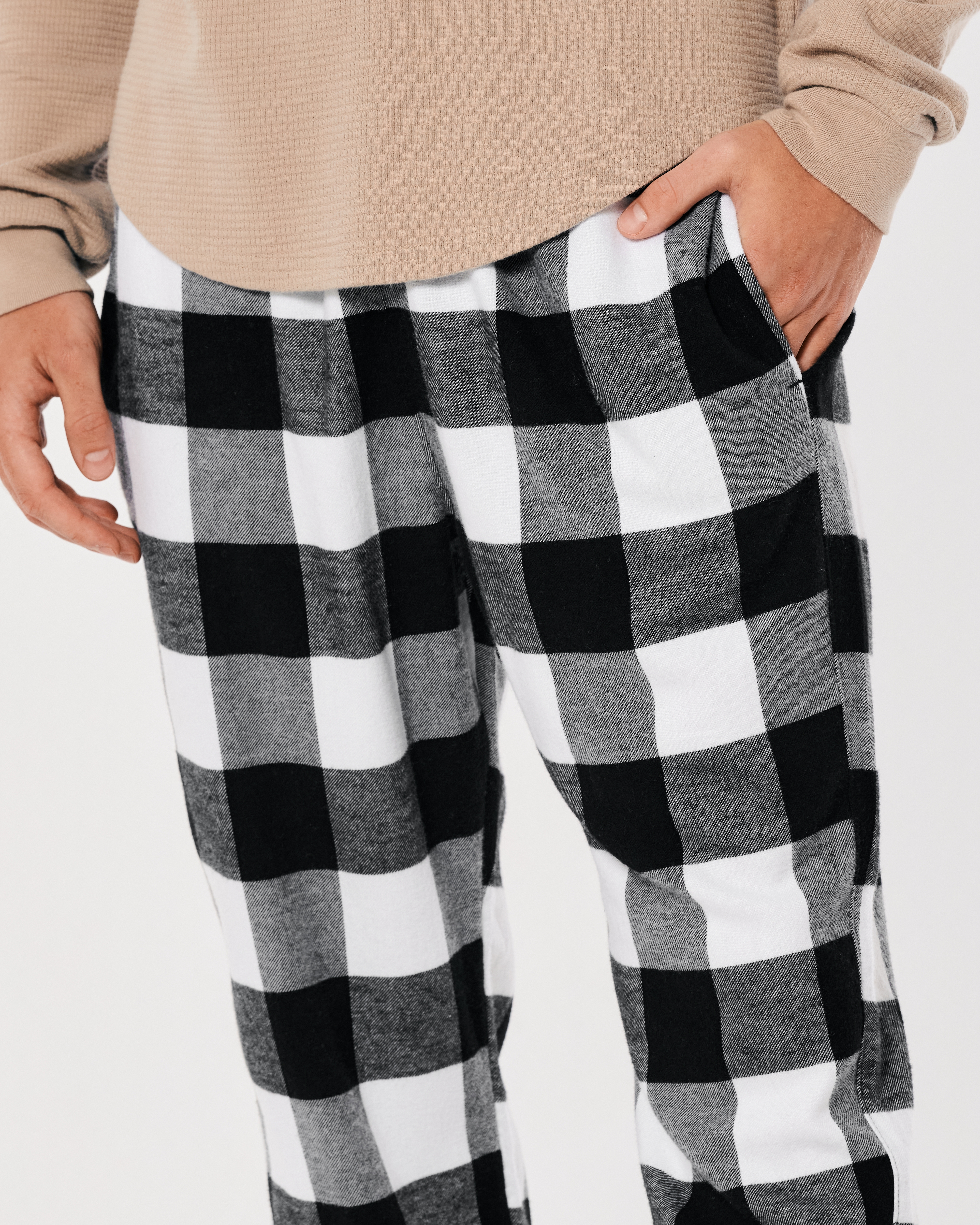 Hollister flannel joggers new arrivals