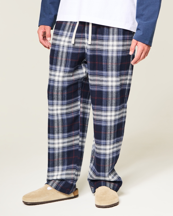 Baggy Flannel Pants, Blue Plaid view 2