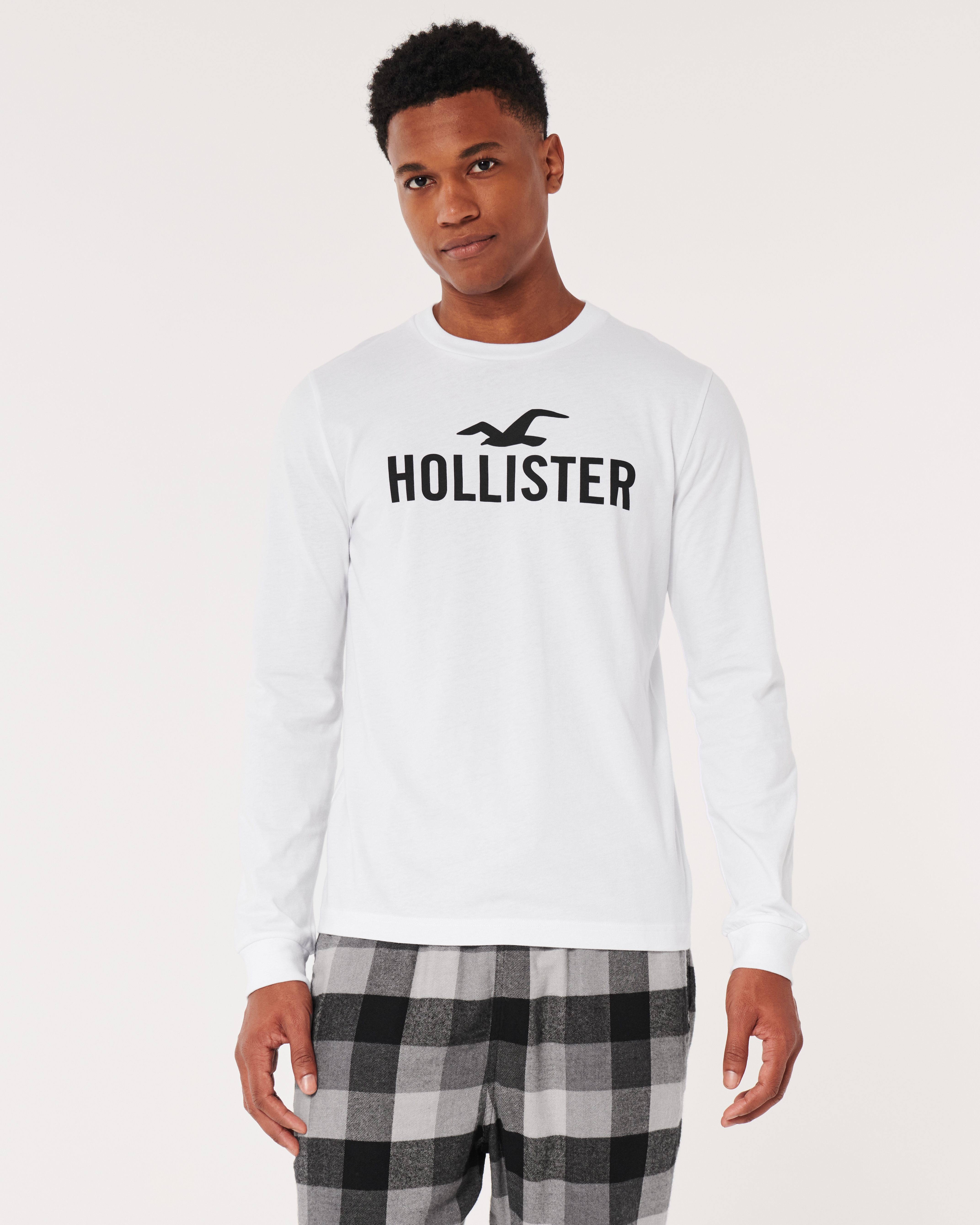 Long-Sleeve Logo Graphic Tee & Pajama Pants Set