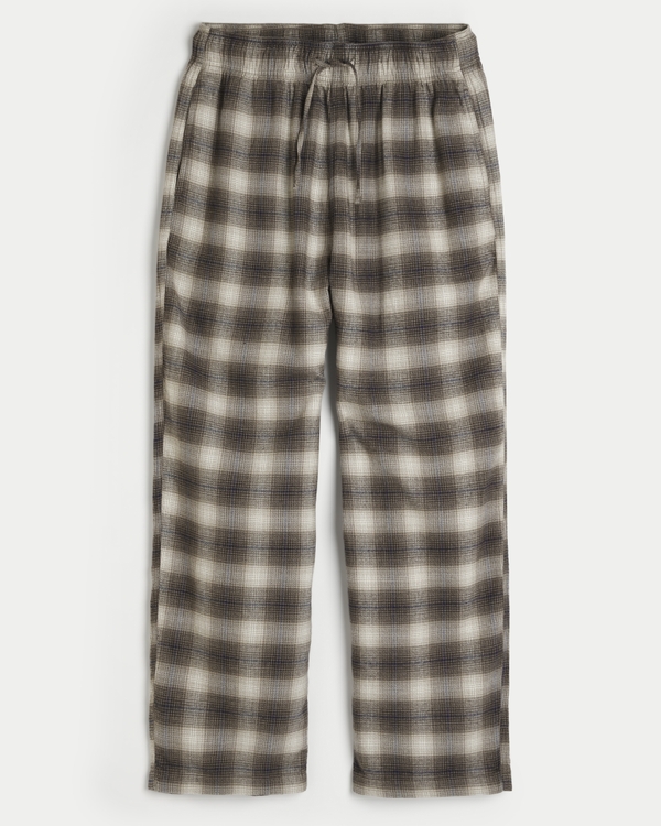 24/7 Baggy Pajama Pants, Brown Plaid