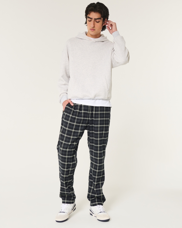 24/7 Flannel Pajama Pants, Dark Grey Plaid