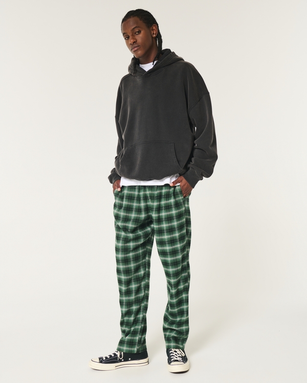 24/7 Flannel Pajama Pants, Dark Green Plaid