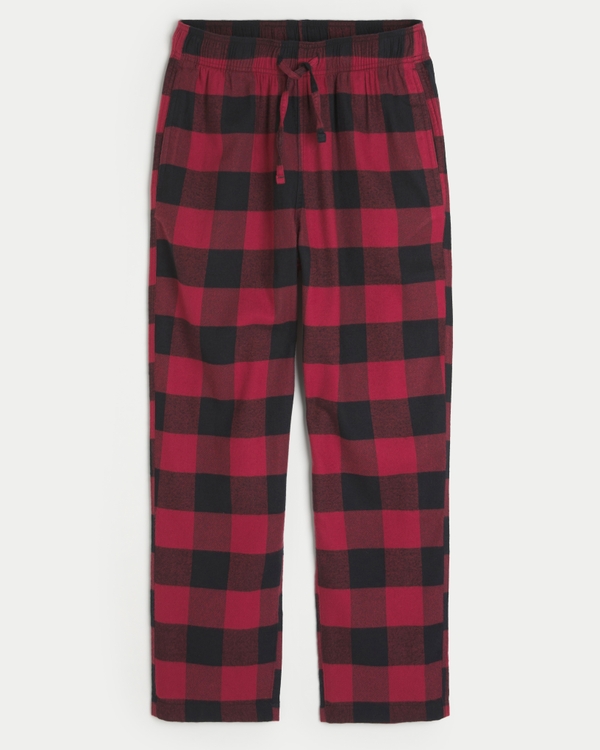 24/7 Straight Pajama Pants, Red Check view 1
