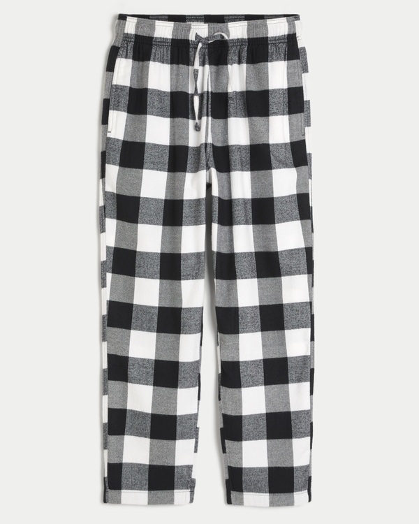 24/7 Straight Pajama Pants, Black Check view 1